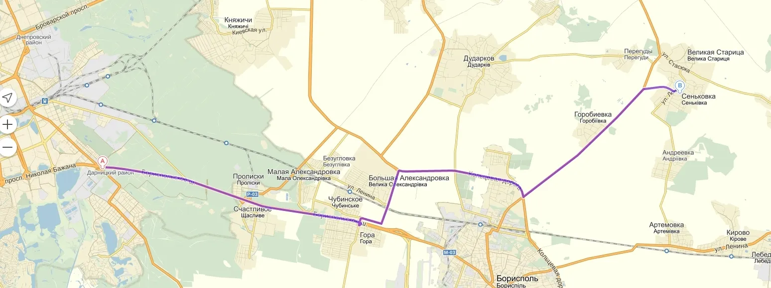 Бориспільський р-н, с. Сеньківка 2 ділянки по 25 соток, цільове призначення: для будівництва і обслуговування житлового будинку — фото 4 з 6