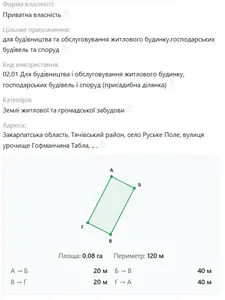 Продаж земельної ділянки під забудову 0.08 га, Тячівський район, с. Руське Поле. — мініатюра фото 5