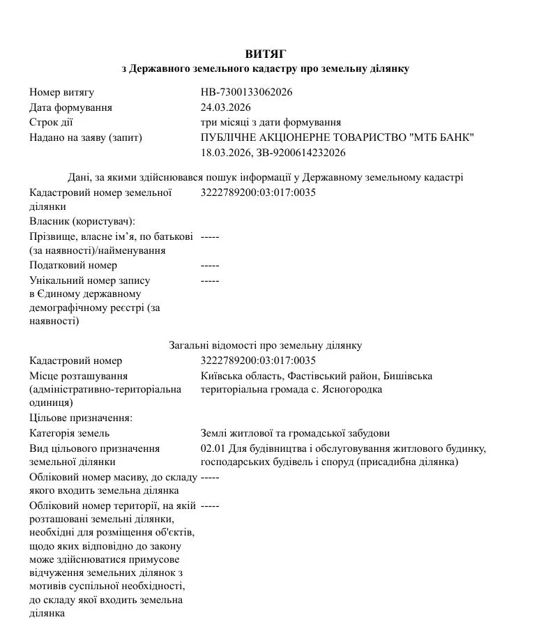 Земельна ділянка 2,7 га Для будівництва і обслуговування житлового будинку Ясногородка — фото 1 з 1