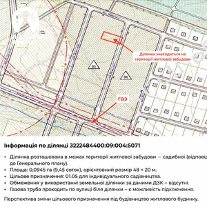 Дмитрівка | 9,45 соток | Генплан Ж-1  — мініатюра фото 12