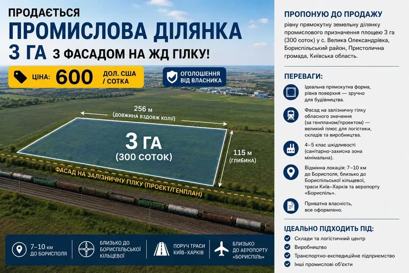 Продам земельну ділянку 2,97Га — фото 6 з 7