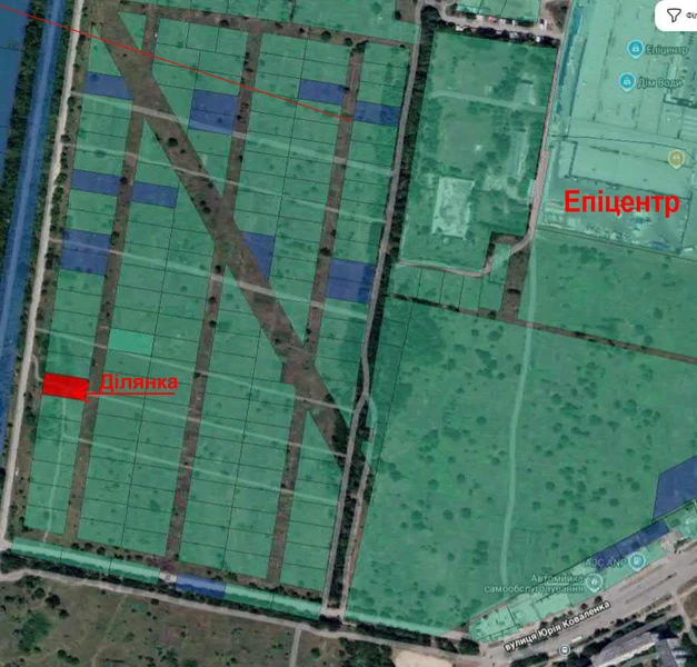 Продаж земельної ділянки в Кропивницькому, біля Епіцентру (ведення садівництва, житлове будівництво) — фото 1 з 2