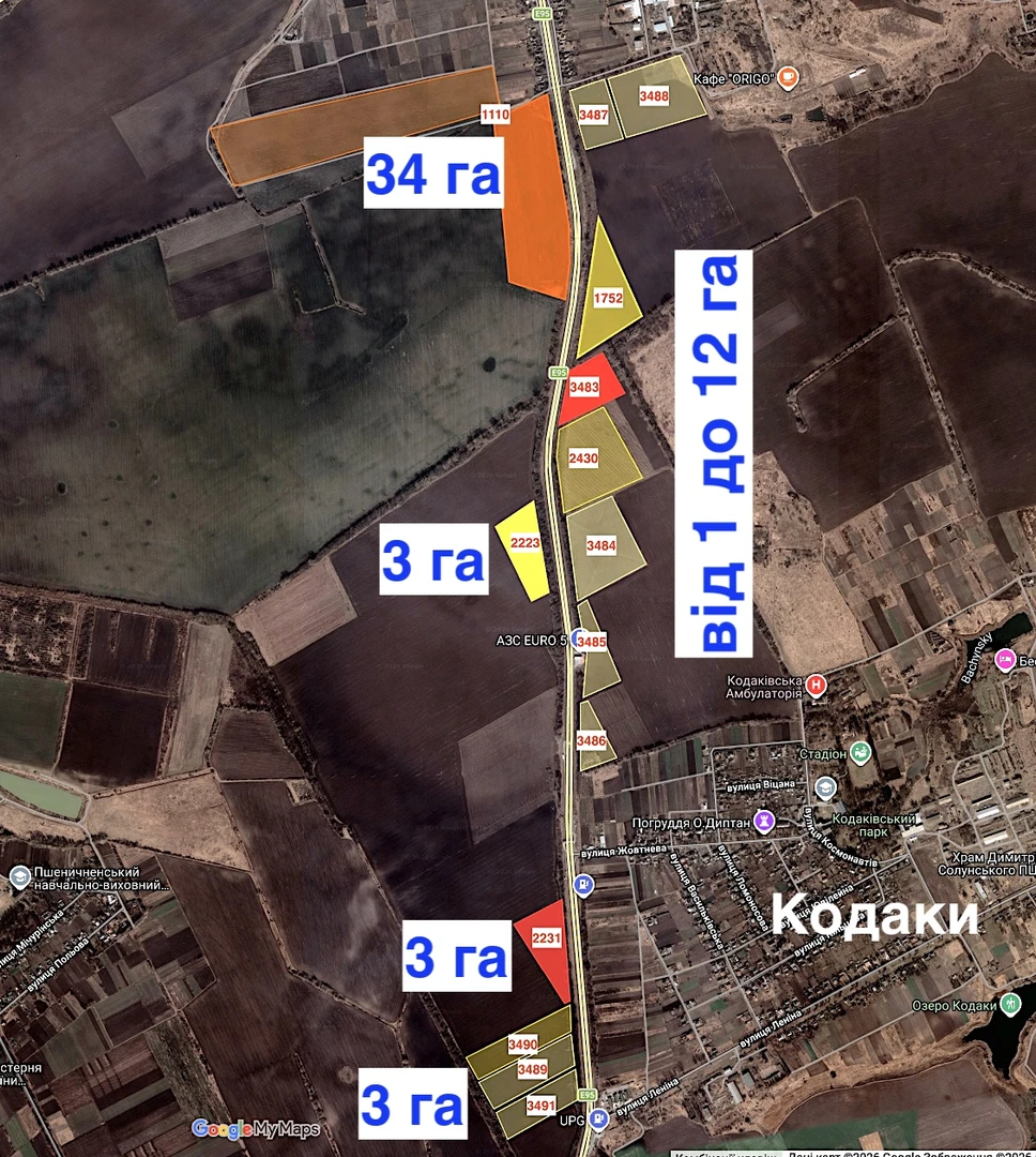 2430. Продаж фасадної земельної ділянки під  житлову та комерційну забудову за 30 км від Києва, вздовж Одеської траси. — фото 1 з 7
