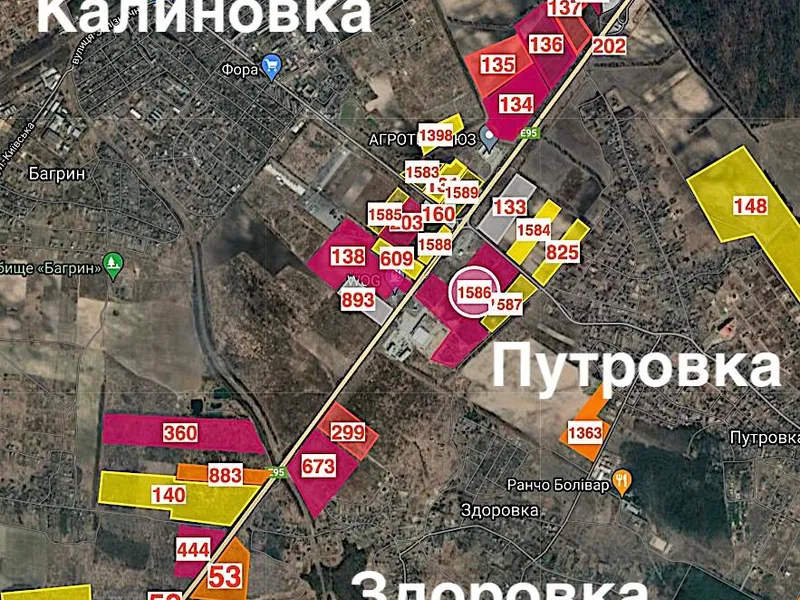 134. Продаж фасадної земельної ділянки під комерцію вдовж траси Київ - Одеса, за 20 км від Києва.  — фото 3 з 3