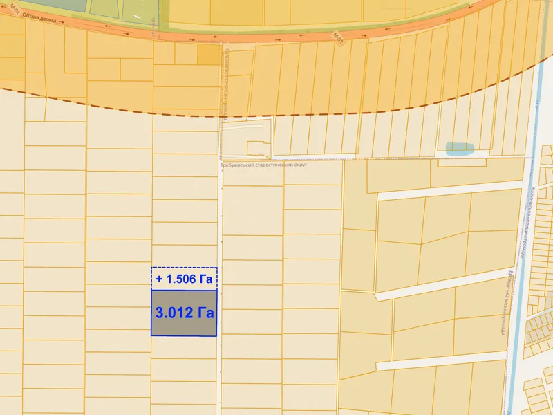 Продаж промислової земельної ділянки, (3 Га + 1.5 Га). Бровари, Требухів, окружна дорога — фото 8 з 10
