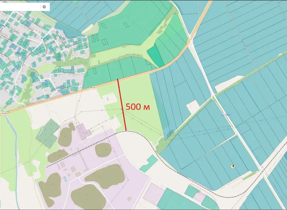 Вже переведено в землі промисловості - цільове призначення змінене, на кадастровій карті інформація застаріла. Є інші локації. Земельні ділянки від 50 соток до 20 га, цільове призначення - промисловість, транспорт, енергетика — фото 2 з 3