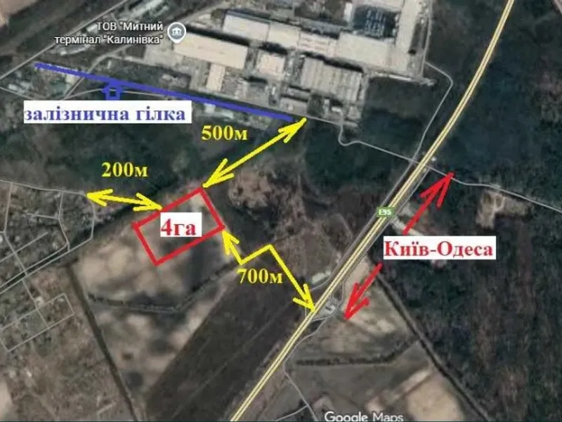 Продаж земельної ділянки під логістику, склади 23км від метро Теремки — фото 3 з 4