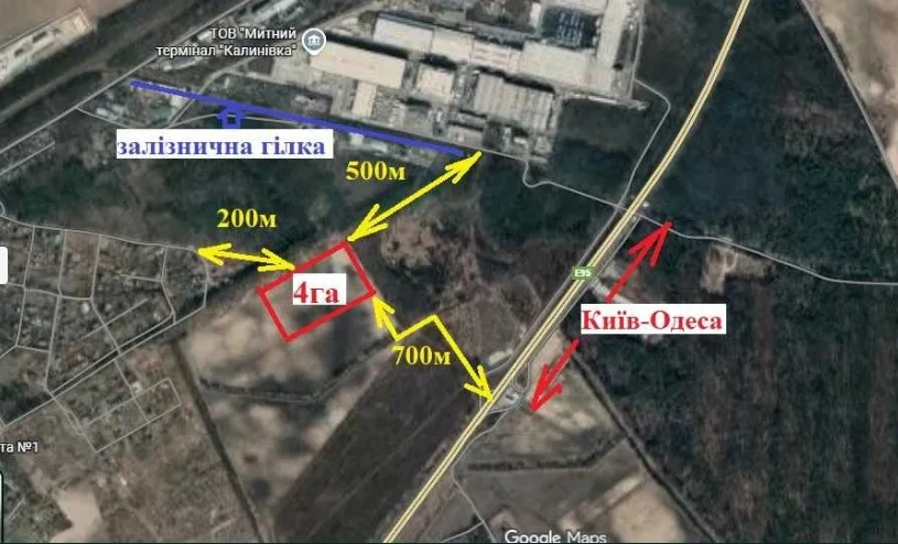 Продаж земельної ділянки під логістику, склади 23км від метро Теремки — фото 3 з 4