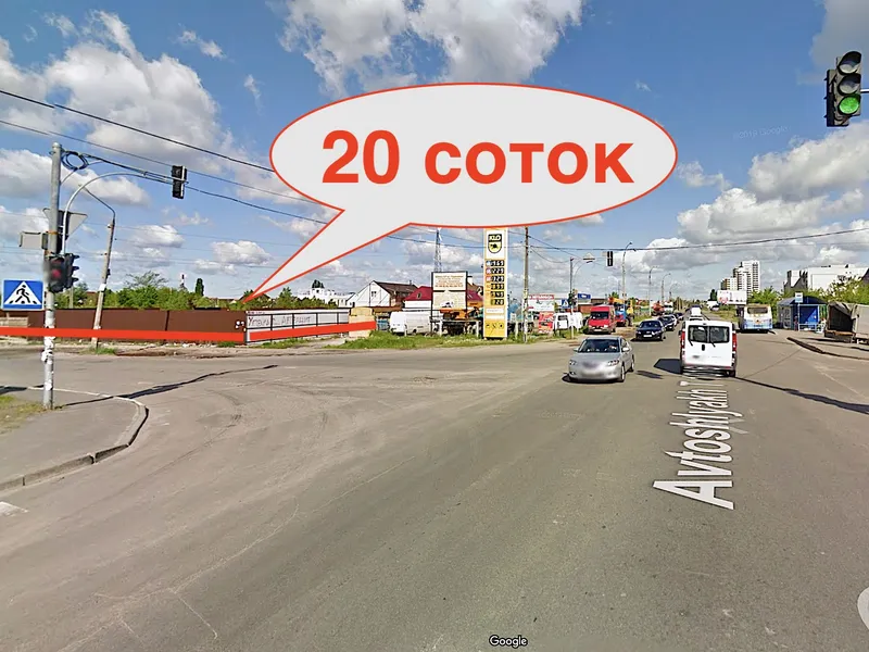 709. Продаж кутова фасадна земельна ділянка під комерцію, Київ, Дарницкий, Бортничи — фото 1 з 1