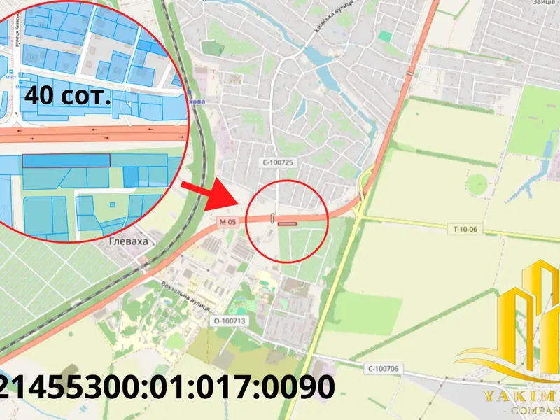 Продаж ділянки 40сот. Глеваха фасад траси Е95/М05 — фото 5 з 6