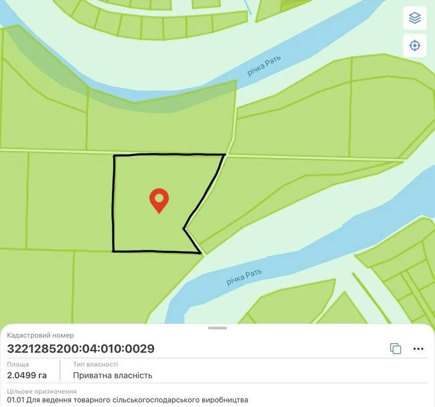Продається земельна ділянка в с.Літочки, 2 га — фото 1 з 1